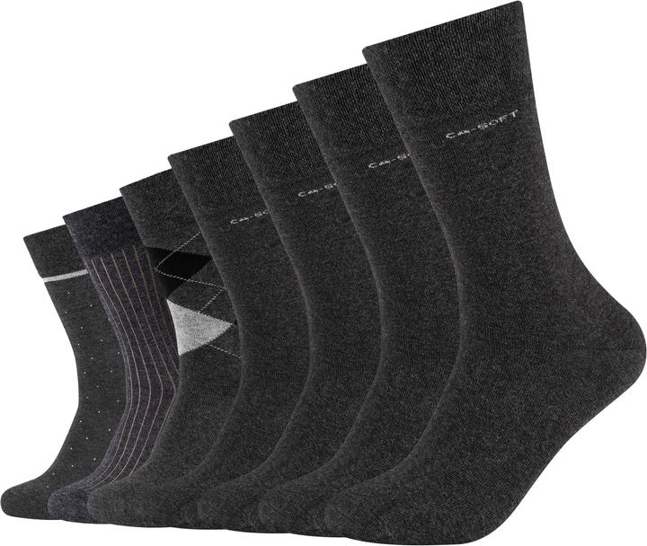 Actual product image Camano Men ca-soft different patterned socks in box 7p (pack of 7, 39, 42)