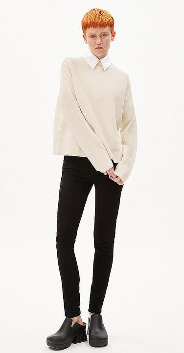 Actual product image Armedangels Long Sleeve Merinaa Pullover Left Left Oatmilk (S, L)