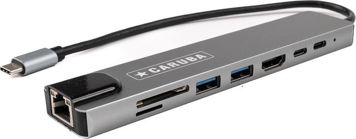 Produktbild Caruba 8 in 1 USB C Hub met Ethernet (USB-C, 8 Ports)
