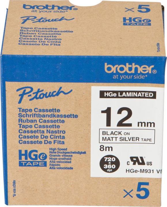 Produktbild Brother P-Touch (1.20 cm, Schwarz, Silber)