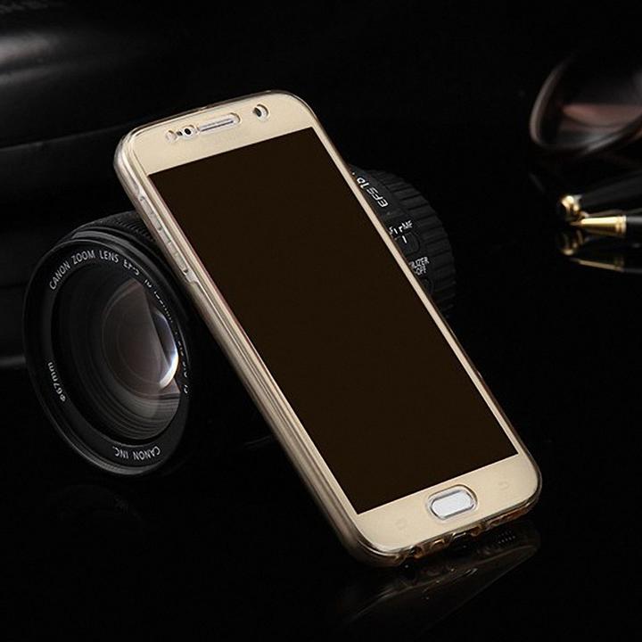 Produktbild König Design Huawei Ascend G620s Full Body 360 Silikon Schutzhülle Handyhülle Case Hülle Gold (Huawei Ascend G620s)