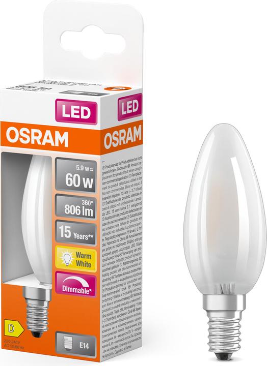 Produktbild Osram Led Retrofit Classic B (E14, 6 W, 806 lm, 1 x, E)