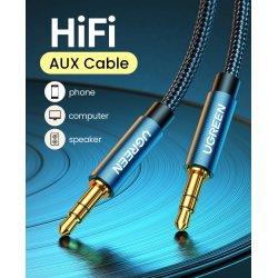 Produktbild Ugreen AV122 Mini jack cable 3.5mm AUX 3m (blue) (3 m)