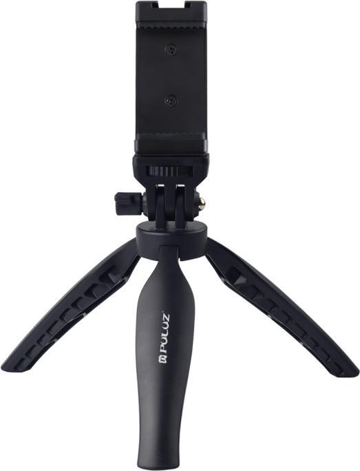 Image du produit Puluz Desk Plastic Tripod Mount with Phone Clamp & Adjusting Tripod Head for Smartphones (Black) (Matières plastiques)