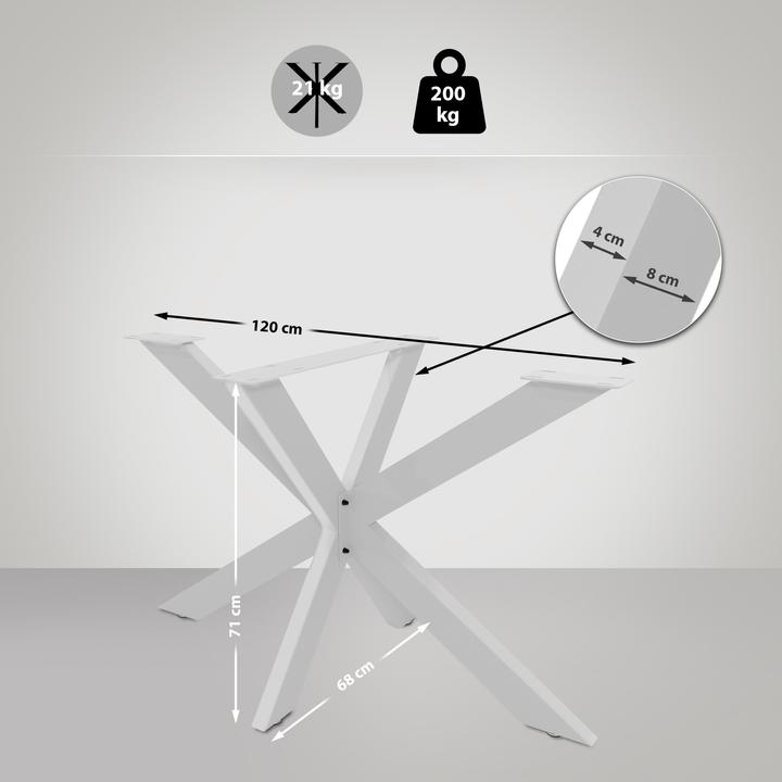 Image du produit CLP Pieds de table Biloxi M, blanc