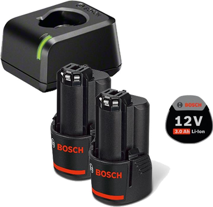 Produktbild Bosch Hausgeräte Bosch Akku-Starter-Set GBA 12 Volt / 2x 3,0 Ah + Schnellladegerät GAL 12V (12 V)