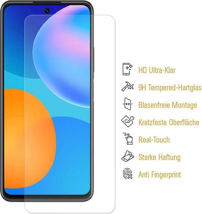 Actual product image Protectorking 3x real tempered 9H armoured glass 3D CLEAR (3 Piece, Huawei P Smart (2021))