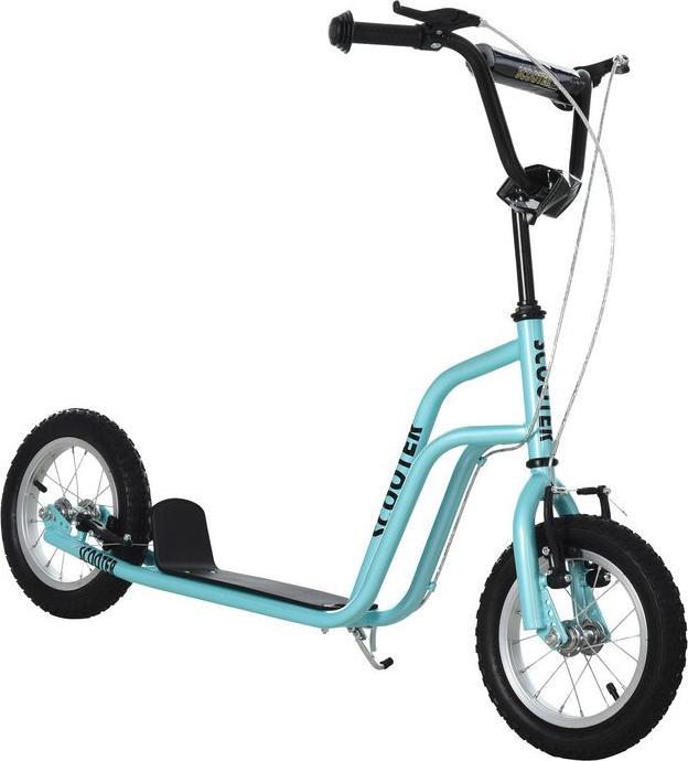 Produktbild Swisshandel24 Scooter Tretroller Kinderroller Cityroller Kickboard mit Luftreifen 12 Zoll ab 5 Jahre Blau 120x58x7