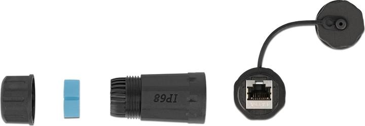 Produktbild Delock Kabelverbinder RJ45 Buchse zu RJ45 Buchse Cat.6A mit Gehäuse und Verschlusskappe wasserfest