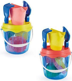 Actual product image Ecoiffier Bucket set with pastry sand moulds, 9 pieces.