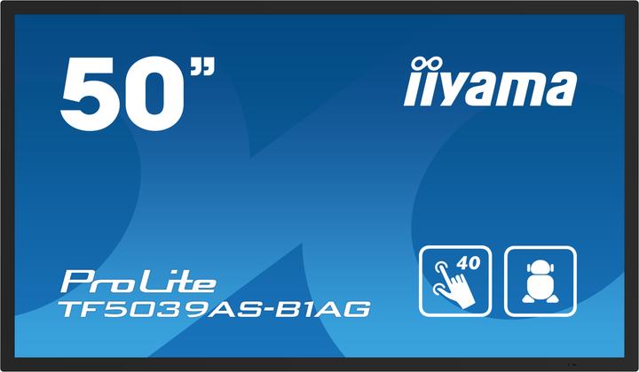 Actual product image iiyama 125.7cm (49.5") TF5039AS-B1AG 16:9 M-Touch 2xHDMI+DP (3840 x 2160 Pixels, 49.50")