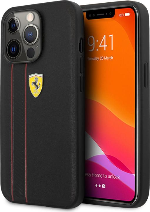 Actual product image Ferrari Case iPhone 13 - Hardcase Debossed Stripe No.169 (Apple iPhone 13 Pro)