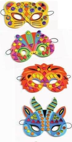 Produktbild Djeco Mosaik Masken Dschungeltiere