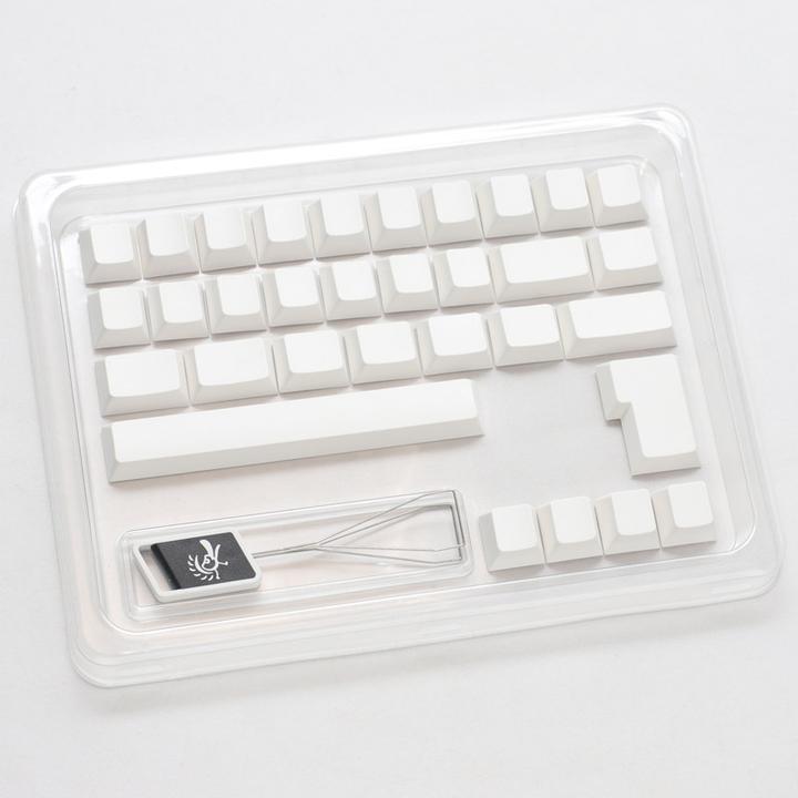 Image du produit Ducky Set PBT blanc nu, profil cerise - 133 Keycaps