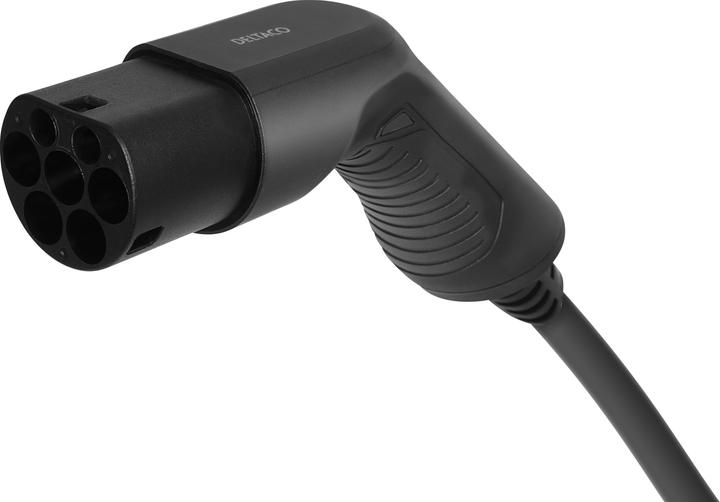 Actual product image Deltaco Type 2 EV charging cable for e-cars and hybrid vehicles, electric car charger Mennekes cable, Ko (Type 2, 11 kW, 16 A, 7 m)