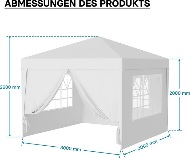 Produktbild Wiltec Pavillon (300 cm, 300 cm)