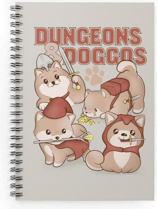 Glass Staff Notizbuch Dungeons & Doggos Mehrfarbig (Liniert, Harter Einband)