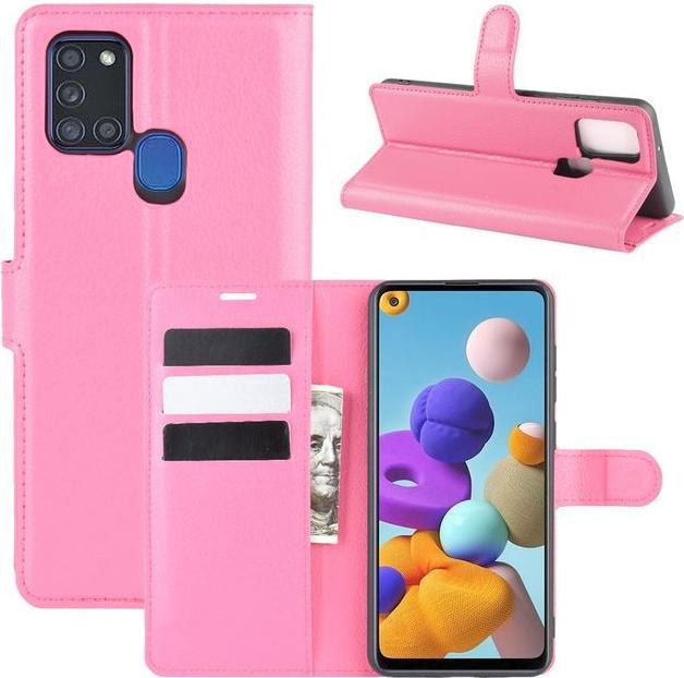 Actual product image MU Classic Litchi Leather Bookcover Series (Samsung Galaxy A21s)