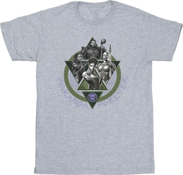 Black Panther Wakanda Forever Group Ring Pose TShirt (S)