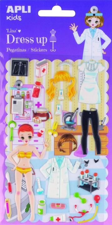 Actual product image Apli sticker, dress up lina