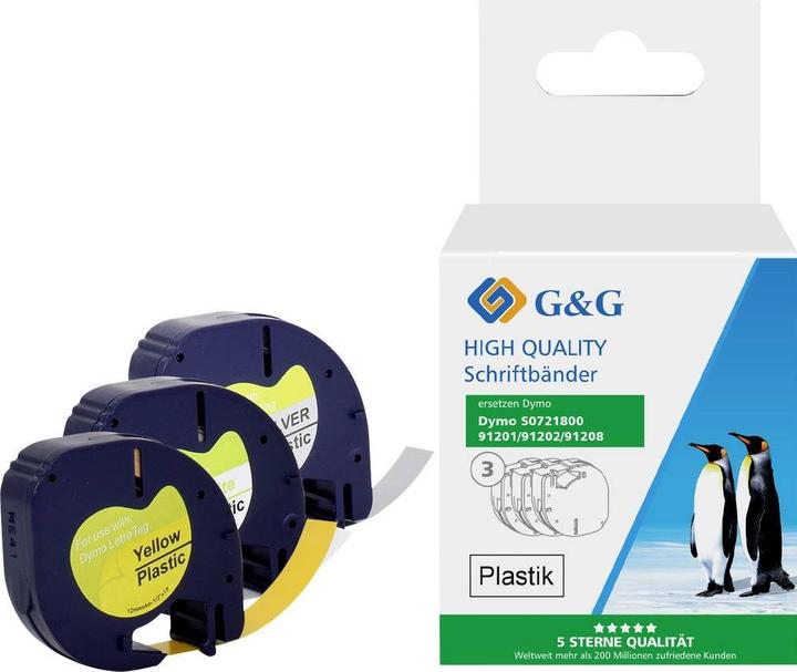 Actual product image G&G Tape colour: White Font colour: Black (1.20 cm, Black)