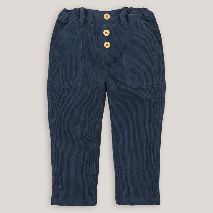 Actual product image La Redoute Collections Straight Corduroy Trousers with Jersey Lining (80)