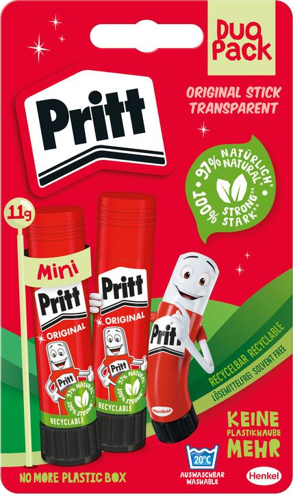 Actual product image Pritt Glue stick 11 g, 2 pieces