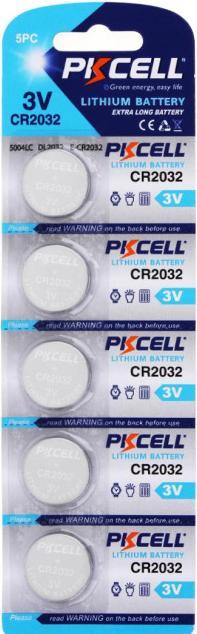 Produktbild Pkcell Batterien CR2032 5er-Set (5 Stk., CR2032, CR2025, 170 mAh)