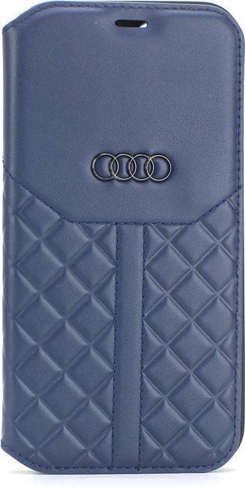 Actual product image Audi Q8 Series Case iPhone 13 Pro - Genuine Leather Book Case blue & 2 card slots No.236 (Apple iPhone 13 Pro)