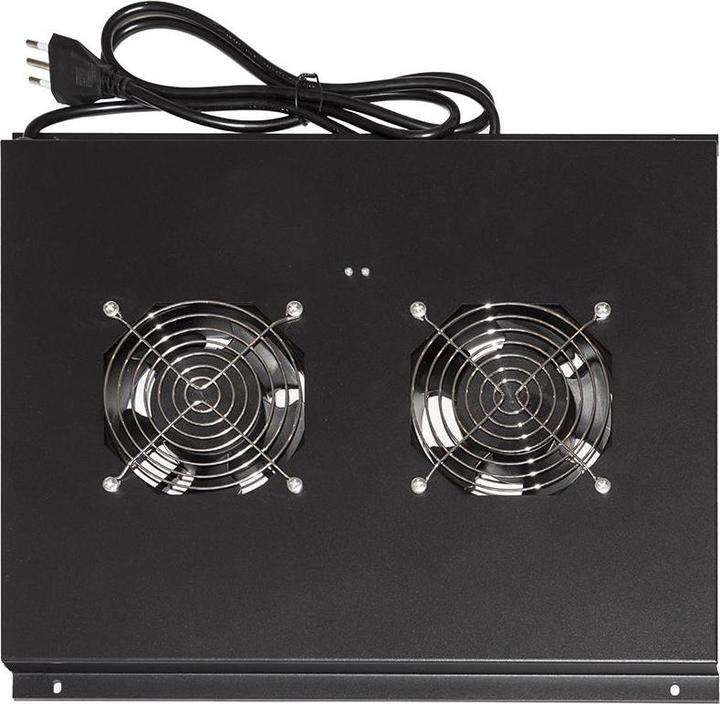 Produktbild ARMADIO RACK KIT 2 VENTOLE SOFFITTO ARMADI 22/24U PROF. 600MM NERO