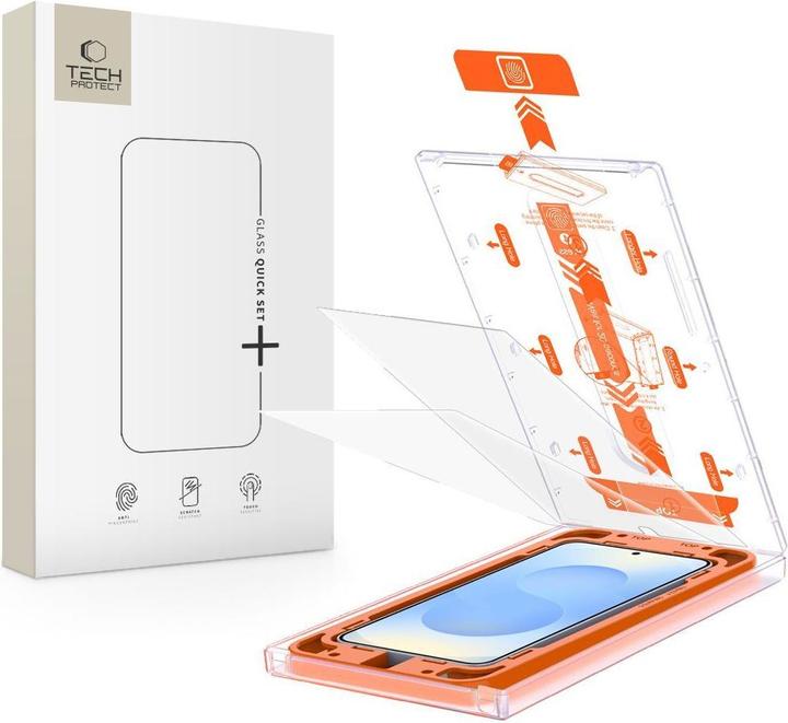 Produktbild 4Kom Tech-Protect Quick Set+ Panzerglas für Samsung Galaxy S25 - Transparent (1 Stück, Samsung Galaxy S25)
