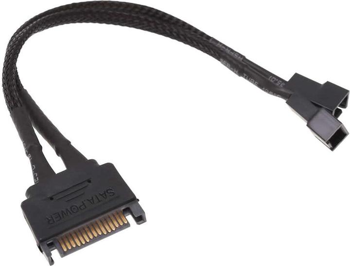 Immagine prodotto Phobya Cavo di alimentazione SATA a Y interno a 3Pin 5V e 12V - nero 20cm