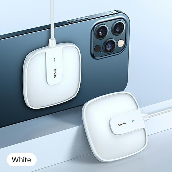 Image du produit Usams Ład. indukcyjna US-CD159 magnétique W1 15W Extra-thin iPhone 12 series biały/white CD159DZ02 (15 W)