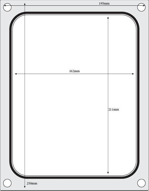 Produktbild Hendi Matrize für Versiegelungsmach. 2x 178x113 mm