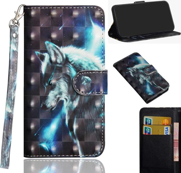 Actual product image Cover-Discount Galaxy A42 - case glitter effect wolf (Samsung Galaxy A42 5G)