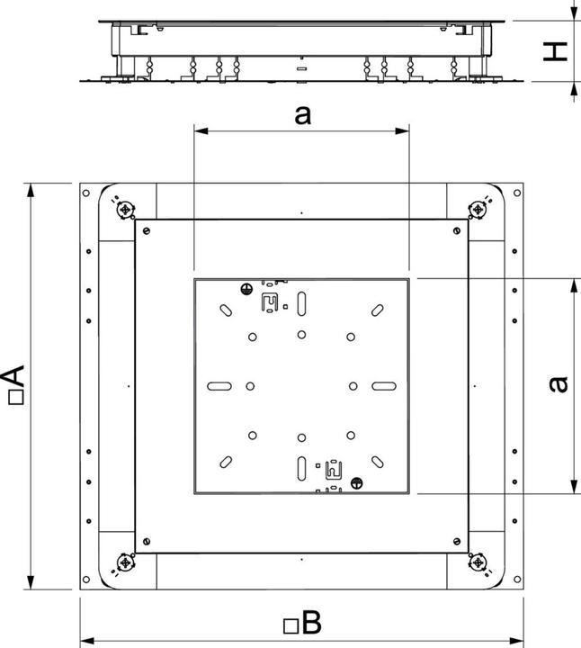 Actual product image OBO Bettermann OBO UGD350-3/9 Underfloor junction box for GES9 510x467x7