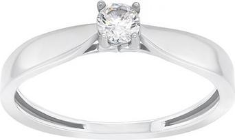 Brilio Silver - Silver engagement ring GR114W - Circuit: 60 mm (60)