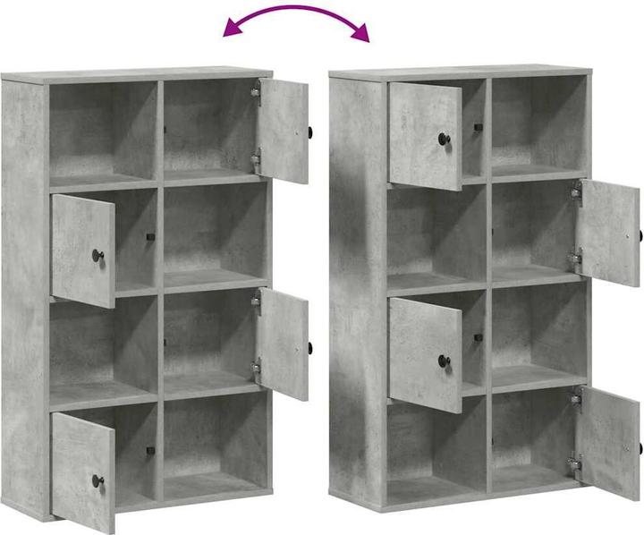Immagine prodotto VidaXL Libreria in cemento grigio 60x24x101,5 cm materiale a base di legno