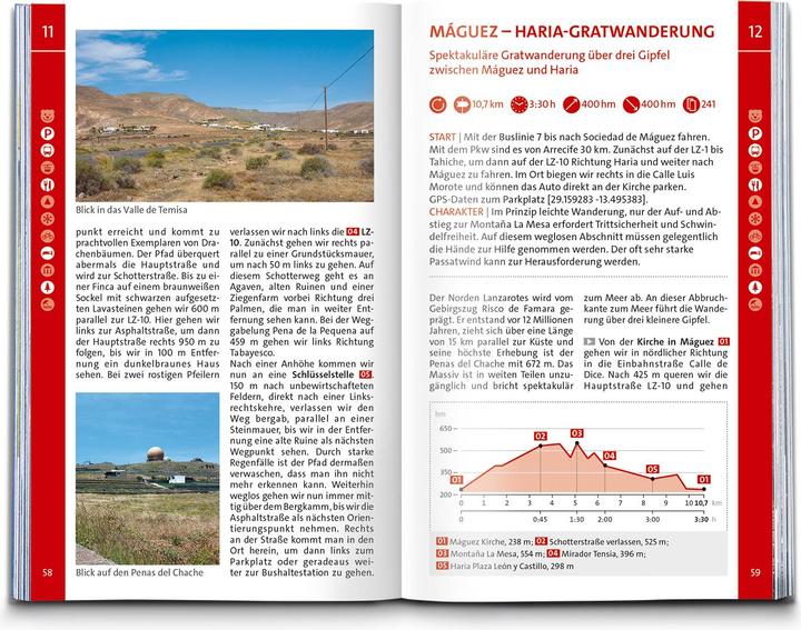 Image du produit Guide de randonnée Lanzarote, 50 circuits avec carte supplémentaire