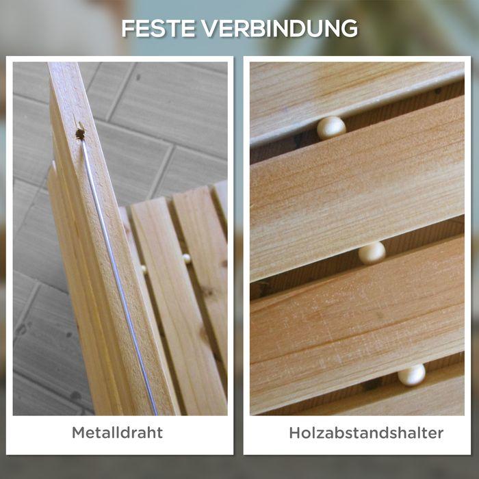 Produktbild Swisshandel24 120cm Gartenweg, Rollweg Gartentritt Dekorative Holztritt aus Tannenholz, Natur (1 x, 120 x 47 cm)