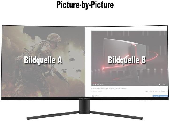 Actual product image LC-Power LC-M34-UWQHD-165-C (3440 x 1440 pixels, 34")