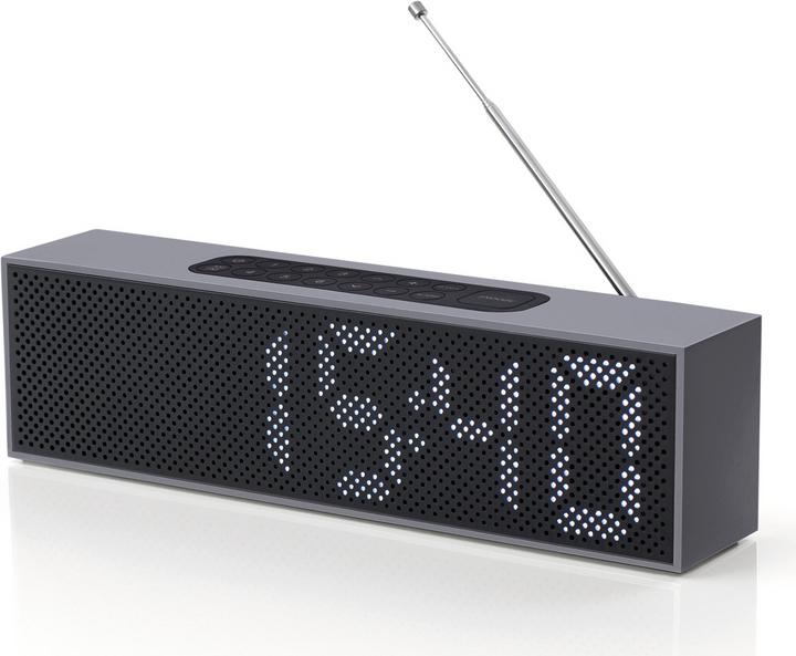 Actual product image Lexon Titanium Clock Radio