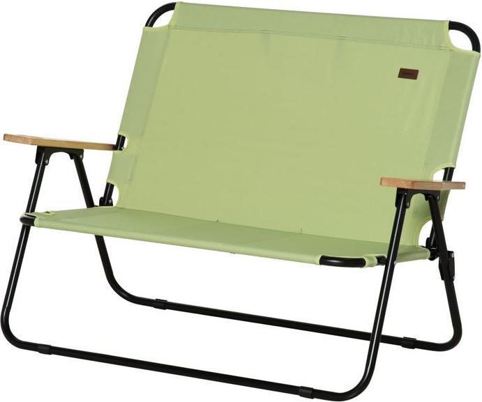 Swisshandel24 Campingstuhl 2-Sitzer klappbar tragbar Gartenstuhl Regiestuhl bis 160 kg Grün