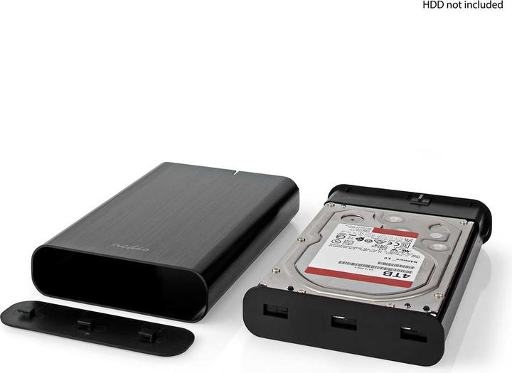 Image du produit Nedis Boîtier pour disque dur | 3.5 " | USB 3.1 Gen1 | USB Type-A / USB Type-C™ | Notebook / PC | Alumini (3.5")