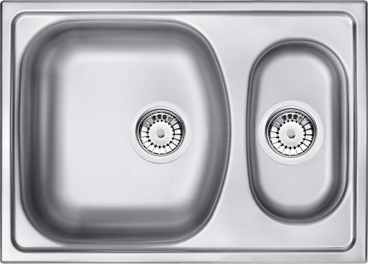 Actual product image No Name Steel sink with 1 5 bowl (Fitted sink, 82 cm, 50 cm)
