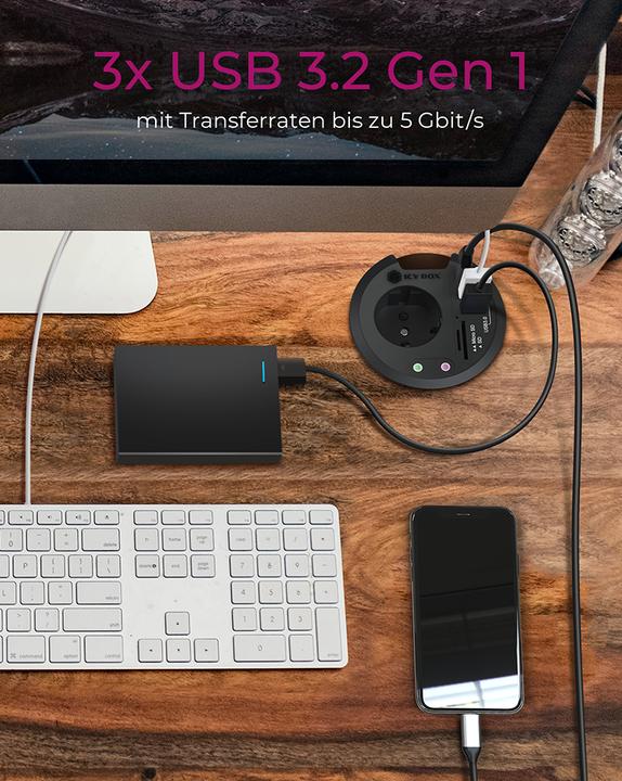Actual product image Icy Box IB-HUB1430-CR (USB-C, 3 Ports)