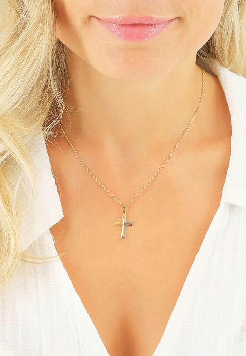 Image du produit Muau Pendant cross yellow gold 750, 23x13mm (Or jaune 750/18K)