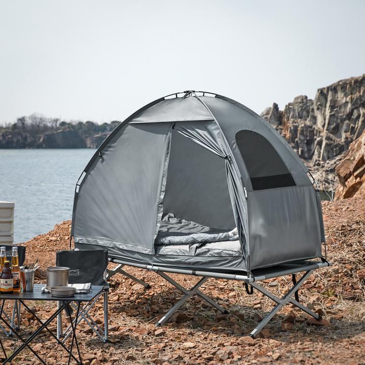 Image du produit SoBuy Tente 4en1 Lit de camp (Tente instantanée, 12 kg, 1 personne)