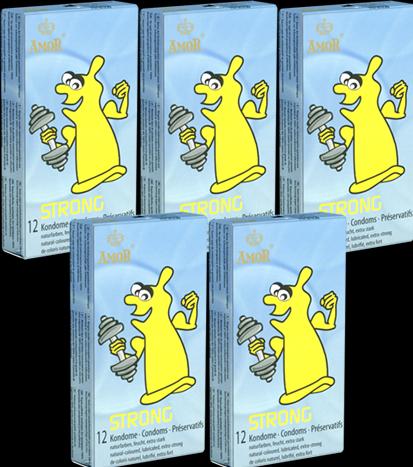 Actual product image Amor Strong Extra Strong Anal Condoms, 60 pieces, 53mm (60 pcs.)