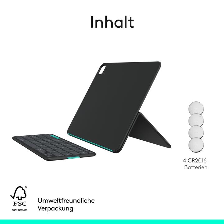 Produktbild Logitech Flip Folio (DE, iPad Air 13 2025, iPad Pro 13 2024 (M4))